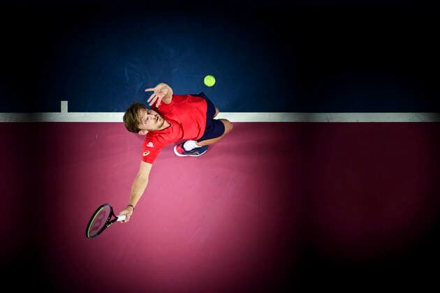 David Goffin (Bel) TENNIS : Open Sud de France 2020 - Montpellier - 08 02 2020 JBAutissier Panoramic 