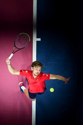 David Goffin (Bel) TENNIS : Open Sud de France 2020 - Montpellier - 08 02 2020 JBAutissier Panoramic 