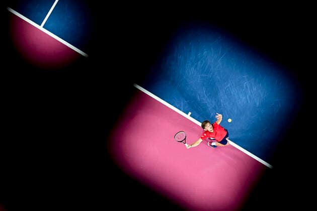 David Goffin (Bel) TENNIS : Open Sud de France 2020 - Montpellier - 08 02 2020 JBAutissier Panoramic 