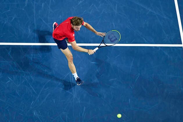 David Goffin (Bel) TENNIS : Open Sud de France 2020 - Montpellier - 08 02 2020 JBAutissier Panoramic 