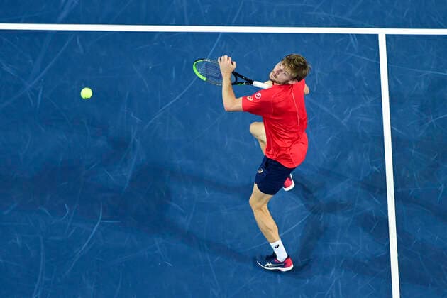 David Goffin (Bel) TENNIS : Open Sud de France 2020 - Montpellier - 08 02 2020 JBAutissier Panoramic 