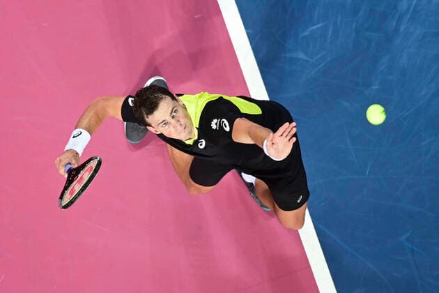 Vasek Pospisil (Can) TENNIS : Open Sud de France 2020 - Montpellier - 08 02 2020 JBAutissier Panoramic 