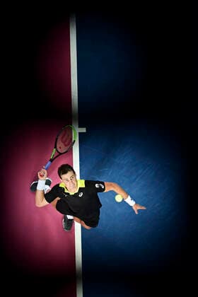 Vasek Pospisil (Can) TENNIS : Open Sud de France 2020 - Montpellier - 08 02 2020 JBAutissier Panoramic 