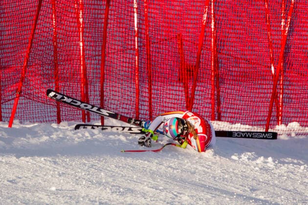 2020 Bilder des Jahres, Sport 02 Februar Viktoria REBENSBURG (GER, SC Kreuth), nach Sturz. Ski Alpin, Super G der Frauen, FIS Alpine World Cup, Saison 2019 2020, on 09.02.2020 in GARMISCH DEUTSCHLAND K A N D A H A R. *** Viktoria REBENSBURG GER, SC Kreuth , after crash Alpine skiing, Super G of the women, FIS Alpine World Cup, season 2019 2020, on 09 02 2020 in GARMISH GERMANY K A N D A H A R x_MK45866x