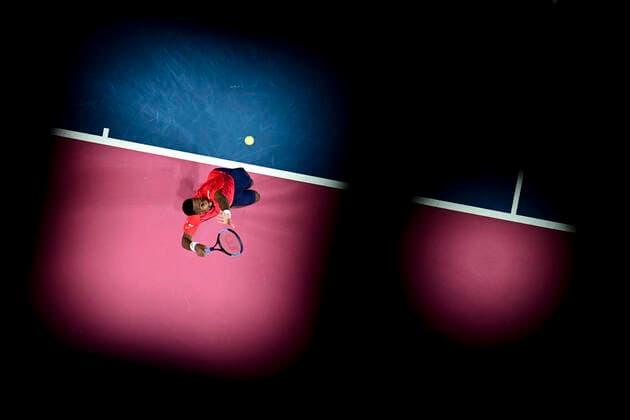 Gael Monfils (Fra) TENNIS : Open Sud de France 2020 - Finale Simple - Montpellier - 09 02 2020 JBAutissier Panoramic 
