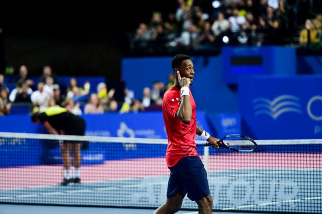 joie de Gael Monfils (Fra) TENNIS : Open Sud de France 2020 - Finale Simple - Montpellier - 09 02 2020 JBAutissier Panoramic 