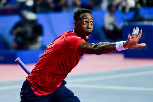 joie de Gael Monfils (Fra) TENNIS : Open Sud de France 2020 - Finale Simple - Montpellier - 09 02 2020 JBAutissier Panoramic 