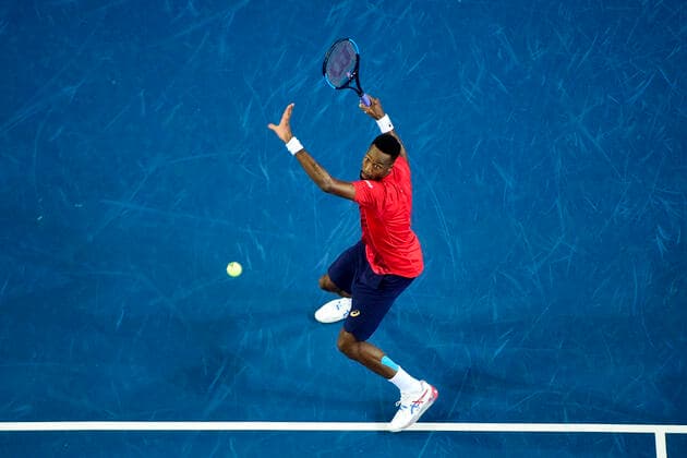 Gael Monfils (Fra) TENNIS : Open Sud de France 2020 - Finale Simple - Montpellier - 09 02 2020 JBAutissier Panoramic 