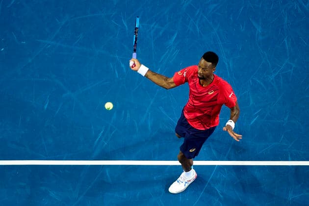 Gael Monfils (Fra) TENNIS : Open Sud de France 2020 - Finale Simple - Montpellier - 09 02 2020 JBAutissier Panoramic 