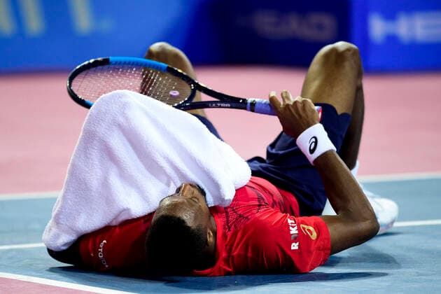 Gael Monfils (Fra) TENNIS : Open Sud de France 2020 - Finale Simple - Montpellier - 09 02 2020 JBAutissier Panoramic 