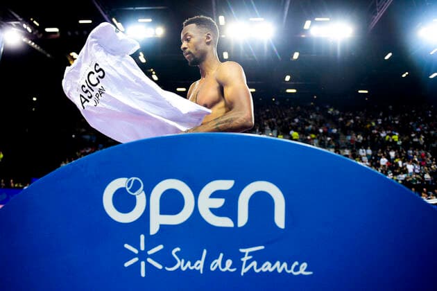 Gael Monfils (Fra) TENNIS : Open Sud de France 2020 - Finale Simple - Montpellier - 09 02 2020 JBAutissier Panoramic 