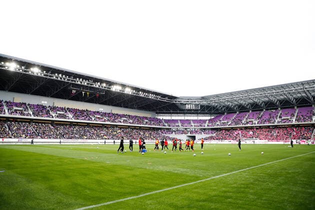 General View of Sanga Stadium by KYOCERA, February 9, 2020 - Football Soccer : 2020 J.League Preseason match between Kyoto Sanga F.C. 2-3 Cerezo Osaka at Sanga Stadium by KYOCERA in Kameoka, Kyoto, Japan. Noxthirdxpartyxsales (121974038)