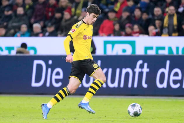 REYNA Team BVB DFL Bundesliga Season 2019 2020 Match Bayer 04 Leverkusen BVB 4 3 on 08 02 2020 in Leverkusen DFL REGULATIONS PROHIBIT ANY USE OF PHOTOGRAPHS as IMAGE SEQUENCES and or QUASI VIDEO