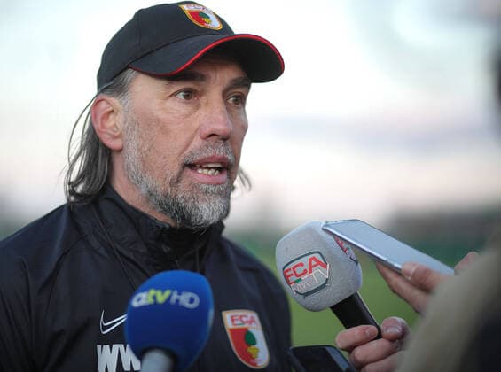 Martin Schmidt Coach FC Augsburg , Interview FC Augsburg, Training, Season 2019 2020,