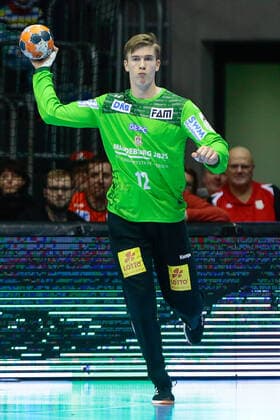 09 02 2020, xtgx, Handball EHF Cup, SC Magdeburg RK Gorenje Velenje emspor, from left to right Tobias Thulin Magdeburg, 12 clipping, single image, full body GETEC Arena