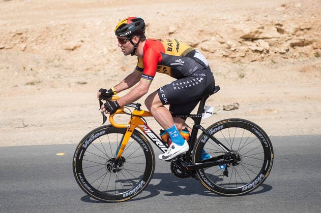 Mark Cavendish GBR Bahrain McLaren at his first race appearance in the jersey of his new team action racing scene landscape landscape horizontal event event 1 Saudi Tour 1 Stage Stage 1 Saudi Arabian Olympic Committee to to Jaww 173 0 km Location Location Ar Riyad Region Riyadh Land Country Saudi Arabia Saudi Arabia Saudi Arabia Date Date 04 02 2020 Stiehl Photography