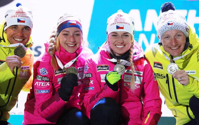 Sport Bilder des Tages BIATHLON - IBU World Championships Antholz 2020 ANTHOLZ,ITALY,13.FEB.20 - BIATHLON - IBU World Championships 2020, 4x6km Mixed Relay. Image shows . GEPAxpictures xAndreasxPranter