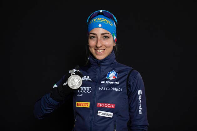 200213 Photo Manzoni IBU Handout IMAGE 13 02 2020, Antholz, Italy ITA Lisa Vittozzi ITA IBU World Championships Biathlon, medals, Antholz Anterselva ITA Handout International Biathlon Union mix spell relay,  Copyright: Manzoni IBU BB200213BB906
