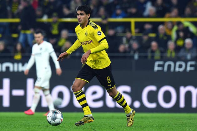 Football 1 Bundesliga 22 Matchday Borussia Dortmund Eintracht Frankfurt on 14 02 2020 at Signal Iduna Park in Dortmund Mahmoud Dahoud Dortmund DFL regulations prohibit any use of photographs as image sequences and or quasi video xRx