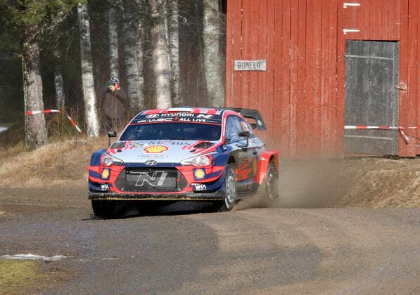 Ott Tanak and co-driver Martin Jarveoja of Estonia compete in their Hyundai i20 Coupe WRC, Motorsport Rallye, WM on stage seven of the Rally Sweden, second round of the FIA World Rally Championship in Torsby, Sweden, on Feb. 15, 2020. TORSBY SWEDEN x61460x *** Ott Tanak and co driver Martin Jarveoja of Estonia compete in their Hyundai i20 Coupe WRC on stage seven of the Rally Sweden, second round of the FIA World Rally Championship in Torsby, Sweden, on Feb 15, 2020 TORSBY SWEDEN x61460x,  Copyright: xMickexFransson TTx FIA RALLY SWEDEN