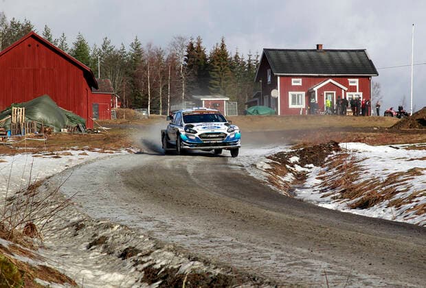 Finland s Esapekka Lappi and co-driver Janne Ferm in their Ford Fiesta WRC, Motorsport Rallye, WM on stage seven of the Rally Sweden, second round of the FIA World Rally Championship in Torsby, Sweden, on Feb. 15, 2020. TORSBY SWEDEN x61460x *** Finland s Esapekka Lappi and co driver Janne Ferm in their Ford Fiesta WRC on stage seven of the Rally Sweden, second round of the FIA World Rally Championship in Torsby, Sweden, on Feb 15, 2020 TORSBY SWEDEN x61460x,  Copyright: xMickexFransson TTx FIA RALLY SWEDEN