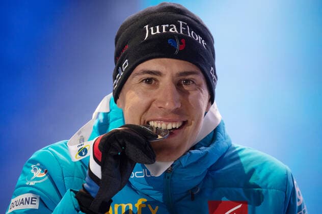 BIATHLON - IBU World Championships Antholz 2020 ANTHOLZ,ITALY,15.FEB.20 - BIATHLON - IBU World Championships 2020, 10km sprint men. Image shows Quentin Fillon Maillet (FRA). Keywords: medal. GEPAxpictures xAndreasxPranter