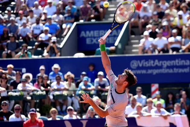 Argentinian Juan Ignacio Londero celebrates against Norwegian Casper Rudd during the semifinal of the ATP, Tennis Herren Argentina Open, in Buenos Aires, Argentina, 15 February 2020. ATP Argentina Open !ACHTUNG: NUR REDAKTIONELLE NUTZUNG!  Copyright: xFabiánxMattiazzix AME2853 20200215-637174054596018860