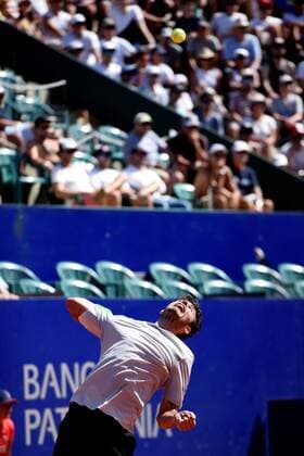 Argentinian Juan Ignacio Londero celebrates against Norwegian Casper Rudd during the semifinal of the ATP, Tennis Herren Argentina Open, in Buenos Aires, Argentina, 15 February 2020. ATP Argentina Open !ACHTUNG: NUR REDAKTIONELLE NUTZUNG!  Copyright: xFabiánxMattiazzix AME2851 20200215-637174054621800095