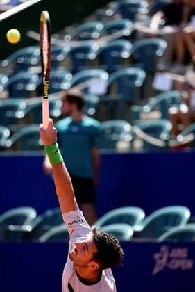 Argentinian Juan Ignacio Londero celebrates against Norwegian Casper Rudd during the semifinal of the ATP, Tennis Herren Argentina Open, in Buenos Aires, Argentina, 15 February 2020. ATP Argentina Open !ACHTUNG: NUR REDAKTIONELLE NUTZUNG!  Copyright: xFabiánxMattiazzix AME2836 20200215-637174055236772562