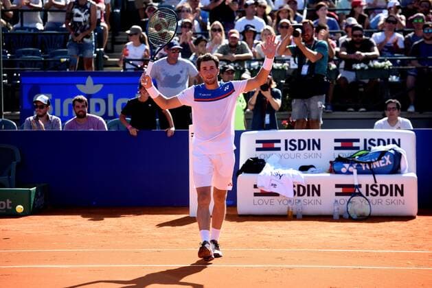 Norwegian Casper Rudd celebrates against Argentinian Juan Ignacio Londero during the semifinal of the ATP, Tennis Herren Argentina Open, in Buenos Aires, Argentina, 15 February 2020. ATP Argentina Open !ACHTUNG: NUR REDAKTIONELLE NUTZUNG!  Copyright: xFabiánxMattiazzix AME2864 20200215-637174055289586072