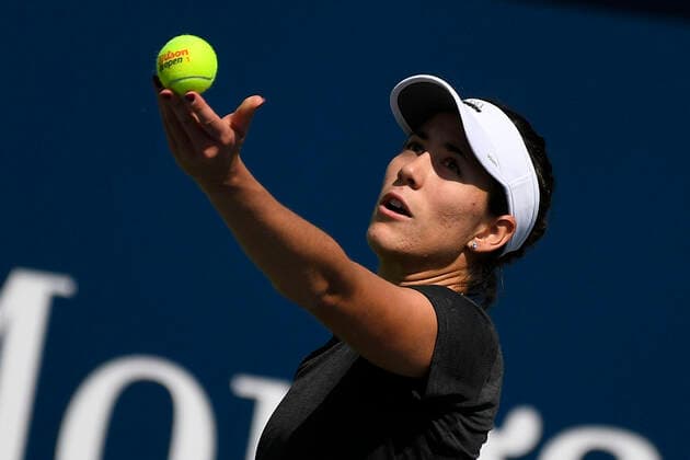 Spanish Garbine Muguruza pictured during a training session ahead of the 2020 Dubai Tennis Championships, in Dubai, United Arab Emirates, Sunday 16 February 2020. YORICKxJANSENS  x2475049x