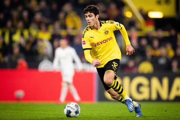 Dortmund, 14 02 2020 Giovanni Reyna BvB Borussia Dortmund Eintracht Frankfurt