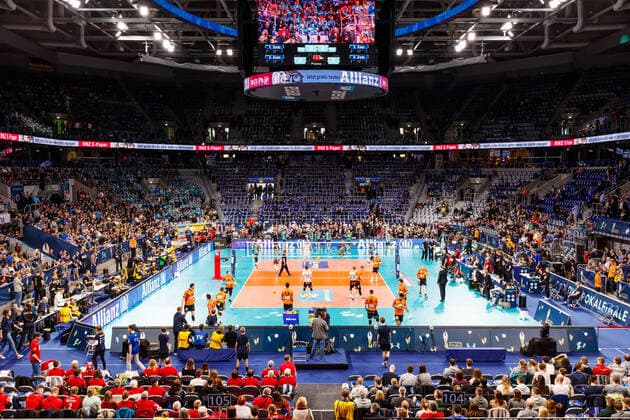 Hall overview, Powervolley Dueren vs Berlin Recycling Volleys, Volleyball, DVV Cup Final for Men, 16 02 2020 Powervolley Dueren vs Berlin Recycling Volleys, Volleyball, DVV Cup Final for Men, 16 02 2020 Copyright: xNeisx Eibner-Pressefotox EP_ans