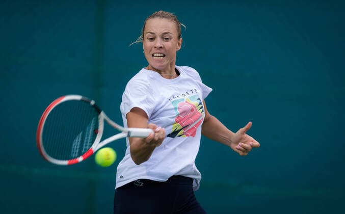 February 16, 2020, Dubai, UNITED ARAB EMIRATES: Anett Kontaveit of Estonia during practice at the 2020 Dubai Duty Free Tennis Championships WTA, Tennis Damen Premier tennis tournament. 2020 Dubai Duty Free Tennis Championships, Tennis, Dubai, Unied Arab Emirates, Feb 16 - ZUMAa181 20200216_zaa_a181_150 Copyright: xAFP7x