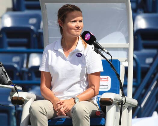 Dubai Tennis Feature, Chair Referee Isabell Seefried GER Tennis Dubai Duty Free Tennis Championships WTA Dubai Duty Free Tennis Stadium Dubai United Arab Emirates 17 February 2020 Â Copyright: xJuergenxHasenkopfx