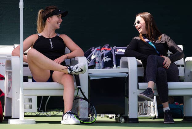 February 17, 2020, Dubai, UNITED ARAB EMIRATES: Elina Svitolina of the Ukraine during practice at the 2020 Dubai Duty Free Tennis Championships WTA, Tennis Damen Premier tennis tournament. 2020 Dubai Duty Free Tennis Championships, Tennis, Dubai, Unied Arab Emirates, Feb 17 - ZUMAa181 20200217_zaa_a181_016 Copyright: xAFP7x
