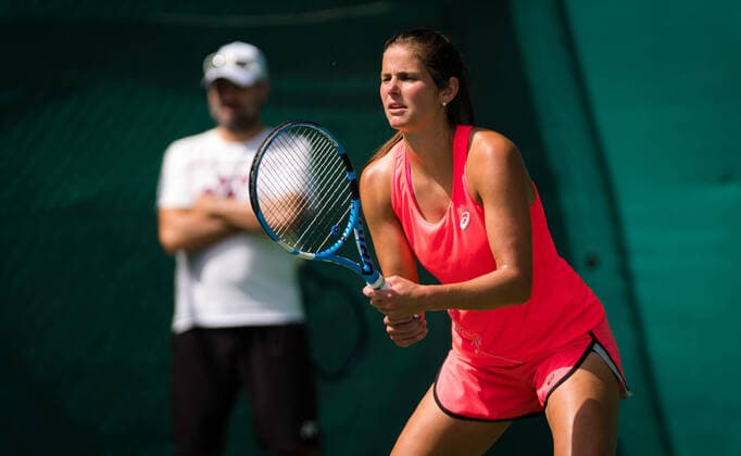 February 17, 2020, Dubai, UNITED ARAB EMIRATES: Julia Goerges of Germany during practice at the 2020 Dubai Duty Free Tennis Championships WTA, Tennis Damen Premier tennis tournament. 2020 Dubai Duty Free Tennis Championships, Tennis, Dubai, Unied Arab Emirates, Feb 17 - ZUMAa181 20200217_zaa_a181_027 Copyright: xAFP7x