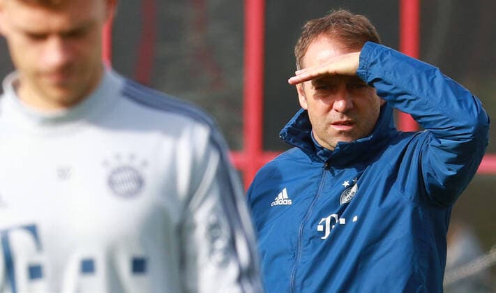 Coach Hansi Flick and Joshua Kimmich Football FC Bayern Munich 17 02 2020 Training