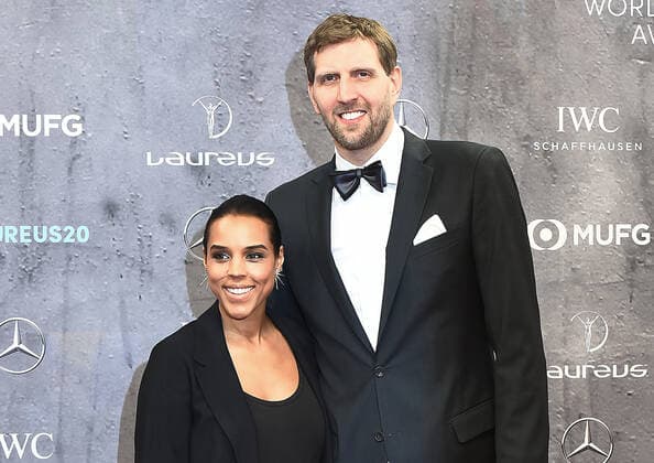 17 02 2020, xlakx, Sport Entertainment, Laureus World Sports Awards 2020 emspor, v l Jessica Nowitzki and Dirk Nowitzki at the presentation of the 20 Laureus World Sports Awards 2020 in the Verti Music Hall Berlin Berlin