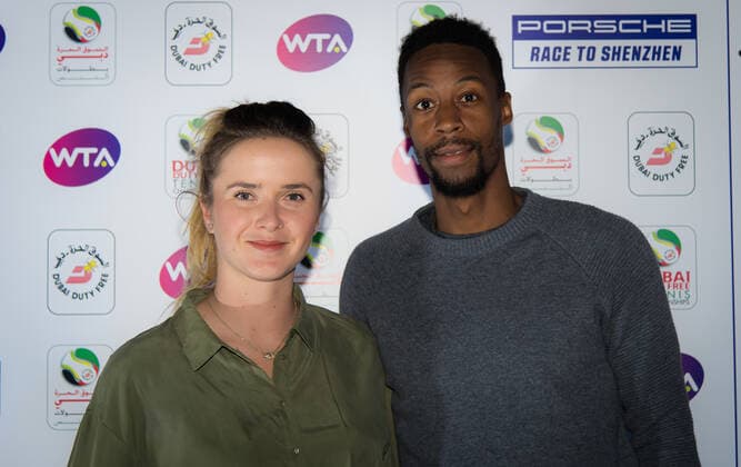 February 18, 2020, Dubai, UNITED ARAB EMIRATES: Elina Svitolina of the Ukraine with boyfriend Gael Monfils at the players party of the 2020 Dubai Duty Free Tennis Championships WTA, Tennis Damen Premier tennis tournament. 2020 Dubai Duty Free Tennis Championships, Tennis, Dubai, Unied Arab Emirates, Feb 18 - ZUMAa181 20200218_zaa_a181_222 Copyright: xRobxPrangex