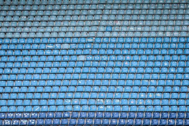 15 02 2020, xtgx, Football 3 League, 1 FC Magdeburg Chemnitzer FC, v l Symbol photo Symbol picture, empty seats, seats, stands, stadium, number of spectators, spectators DFL DFB REGULATIONS PROHIBIT ANY USE OF PHOTOGRAPHS as IMAGE SEQUENCES and or QUASI VIDEO Magdeburg