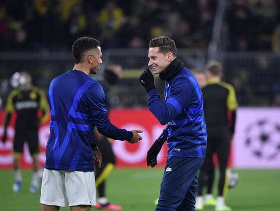 18 02 2020, Football, UEFA Champions League 2019 20, Round of 16, Borussia Dortmund Paris Saint Germain 2 1, f left , Thilo Kehrer Paris Saint Germain , Julian Draxler Paris Saint Germain Dortmund Nordrhein Westfalen Germany Team2