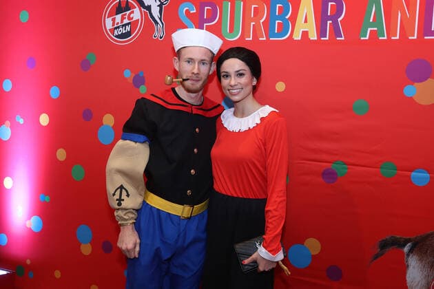 Sport 1 FC Köln Carnival meeting 2020 Florian Kainz 1 FC Köln with Nadine 18 02 2020