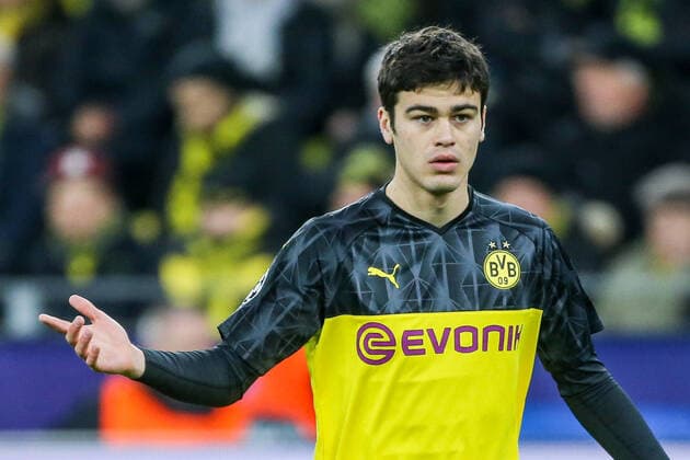 18 02 2020, Football, UCL Saison 2019 2020, UEFA Champions League, Round of 16 Borussia Dortmund Paris Saint Germain Giovanni Reyna Borussia Dortmund Dortmund Signal Iduna Park NRW Germany xRHR FOTO DEx