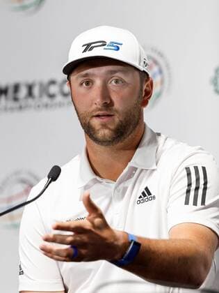 The Spanish golfer Jon Rahm, participates today Wednesday during a press conference, PK, Pressekonferenz in the framework of the World Tour Championship that will begin tomorrow at the Chapultepec Golf Club in Mexico City, Mexico 19 February 2020. The Spanish Jon Rahm, number three of the PGA, Golf Herren ranking, said Wednesday that he dreams of winning the World Golf Championships Mexico 2020 this Sunday and making the speech of winner in Spanish. Jon Rahm dreams of winning in Mexico and making the triumph speech in Spanish !ACHTUNG: NUR REDAKTIONELLE NUTZUNG!  Copyright: xJoséxMéndezx(es-ES)x AME4374 97058276st