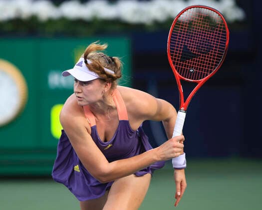 Elena Rybakina KAZ Tennis Dubai Tennis Championships 2020 WTA Dubai Duty Free Tennis Stadium Dubai United Arab Emirates 21 February 2020 Copyright: xJuergenxHasenkopfx