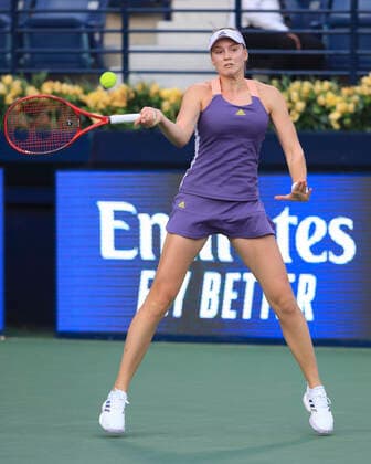 Elena Rybakina KAZ Tennis Dubai Tennis Championships 2020 WTA Dubai Duty Free Tennis Stadium Dubai United Arab Emirates 21 February 2020 Copyright: xJuergenxHasenkopfx