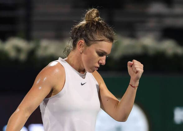 Simona Halep ROU Tennis Dubai Tennis Championships 2020 WTA Dubai Duty Free Tennis Stadium Dubai United Arab Emirates 21 February 2020 Copyright: xJuergenxHasenkopfx