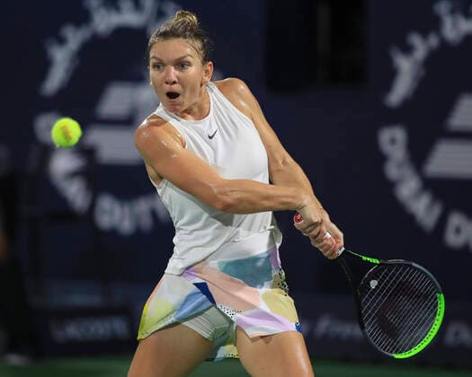 Simona Halep ROU Tennis Dubai Tennis Championships 2020 WTA Dubai Duty Free Tennis Stadium Dubai United Arab Emirates 21 February 2020 Copyright: xJuergenxHasenkopfx