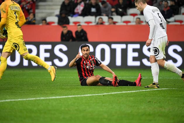 10 ADAM OUNAS (NICE) - FAIR PLAY FOOTBALL : Nice vs Brest - Ligue 1 Conforama - 21 02 2020 FEP Panoramic 